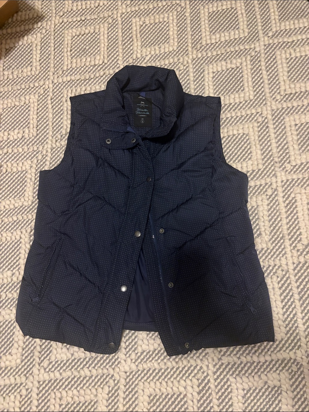 GAP Women's Navy Quilted Sleeveless Vest